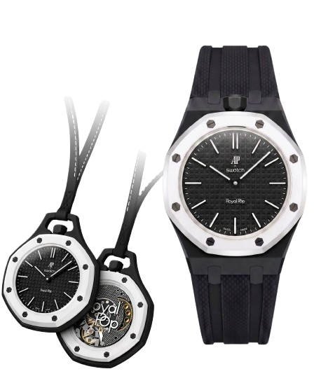 Bracelet Royal Pop Silicone Noir & Blanc